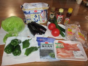 田子産野菜とコープ商品で調理実習