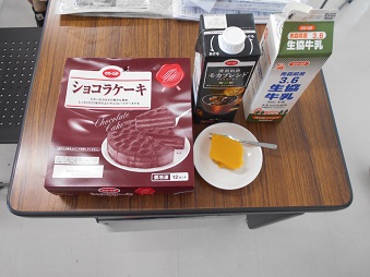 デザート！コープショコラケーキ＆かぼちゃ寒天！