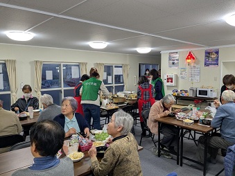 仮設住宅集会所の様子！