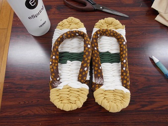 完成した方の布ぞうり！素敵です♡